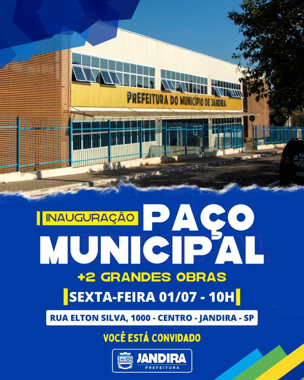 <strong>Prefeitura de Jandira anuncia inauguração do paço municipal e de duas obras surpresas</strong>