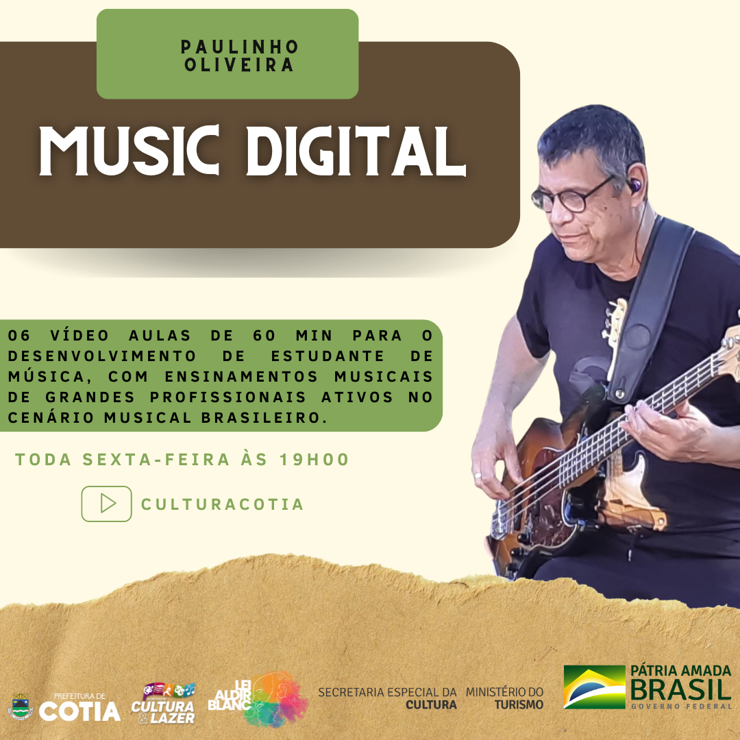 <strong><br>Liberada a 1ª videoaula do Projeto Music Digital. Ao todo, serão encontros</strong>
