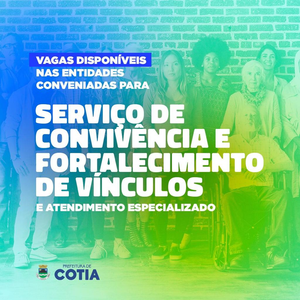 <strong>Cotia tem vagas em instituições conveniadas para o Serviço de Convivência e Fortalecimento de Vínculos e atendimento especializado</strong>