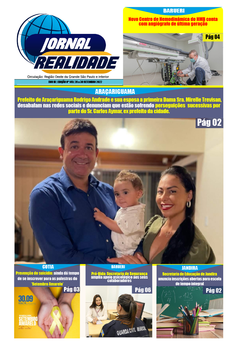 Jornal Realidade Regional – Edição 145 -28 a 30 SETEMBRO 2022
