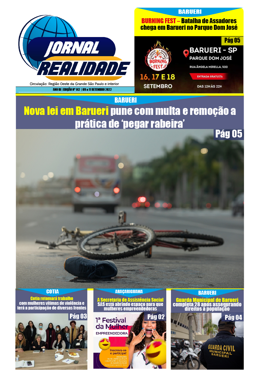 Jornal Realidade Regional –  Edição 142 -09 a 11 SETEMBRO 2022