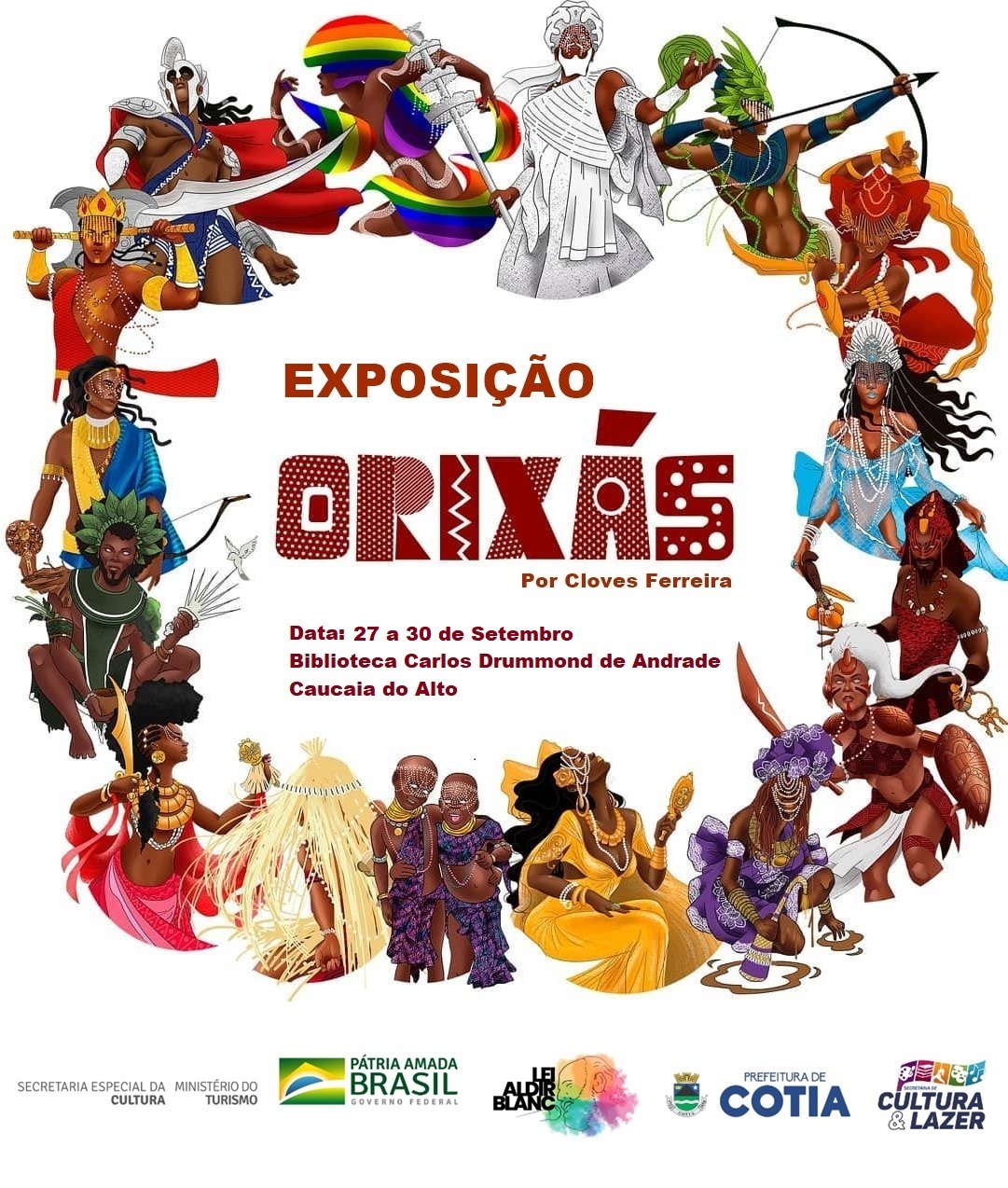 <strong>Biblioteca Carlos Drummond de Andrade recebe a exposição “Orixás”</strong>