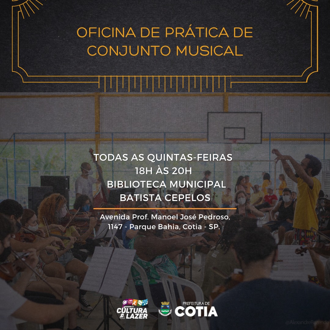 <strong>Inscrições abertas para a ‘Oficina de Prática de Conjunto Musical’</strong>