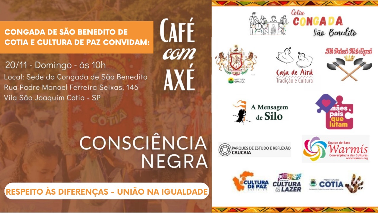 <strong>Edição especial do ‘Café com Axé’ marca a celebração do Dia da Consciência Negra em Cotia</strong>