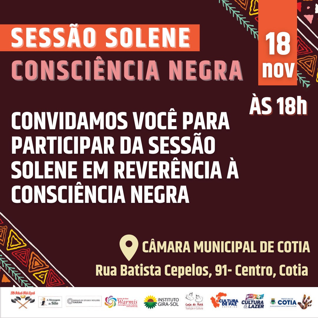 <strong>Consciência Negra: Cultura de Paz, artistas e representantes de matrizes africanas participam de sessão solene</strong>