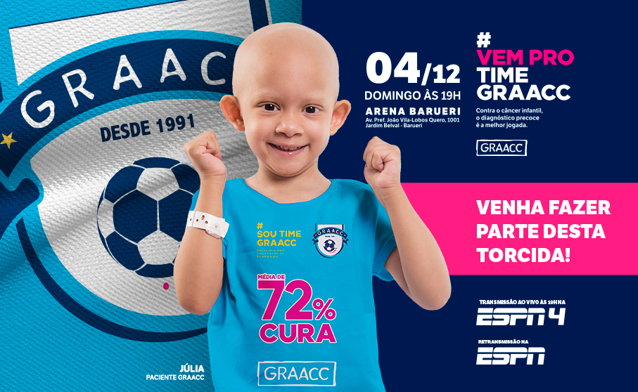 <strong>Arena Barueri será palco de partida de futebol em prol do GRAACC</strong><strong></strong>