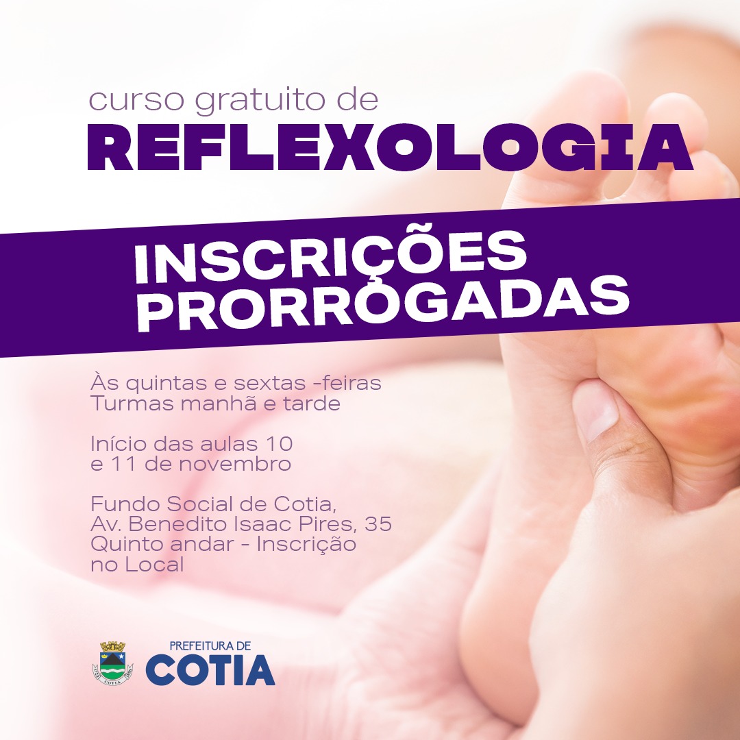 <strong>Inscrições abertas para as últimas vagas para os cursos gratuitos de Argiloterapia e Fios Dourados e de Reflexologia</strong>
