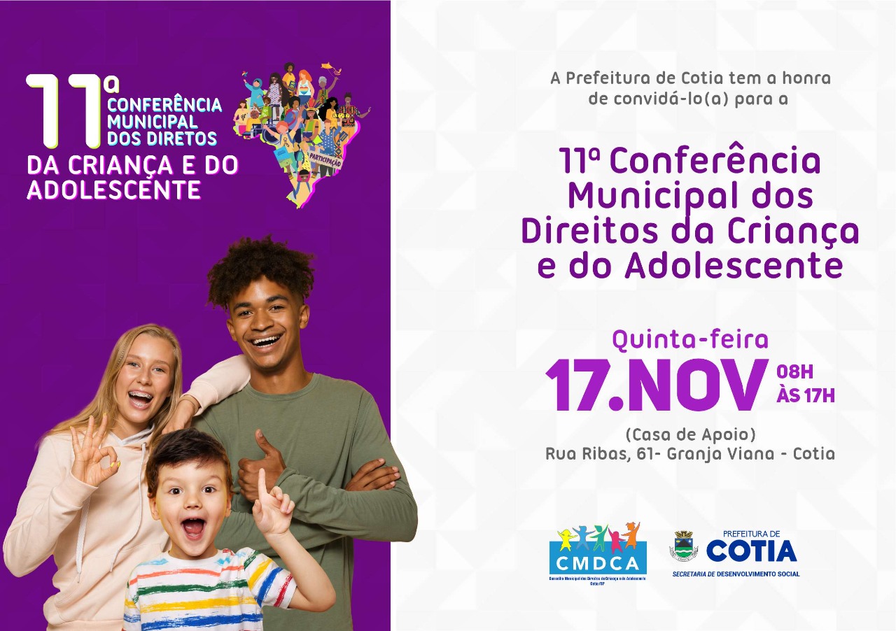 <strong>Marcada para dia 17/11 a XI Conferência Municipal dos Direitos da Criança e do Adolescente</strong>