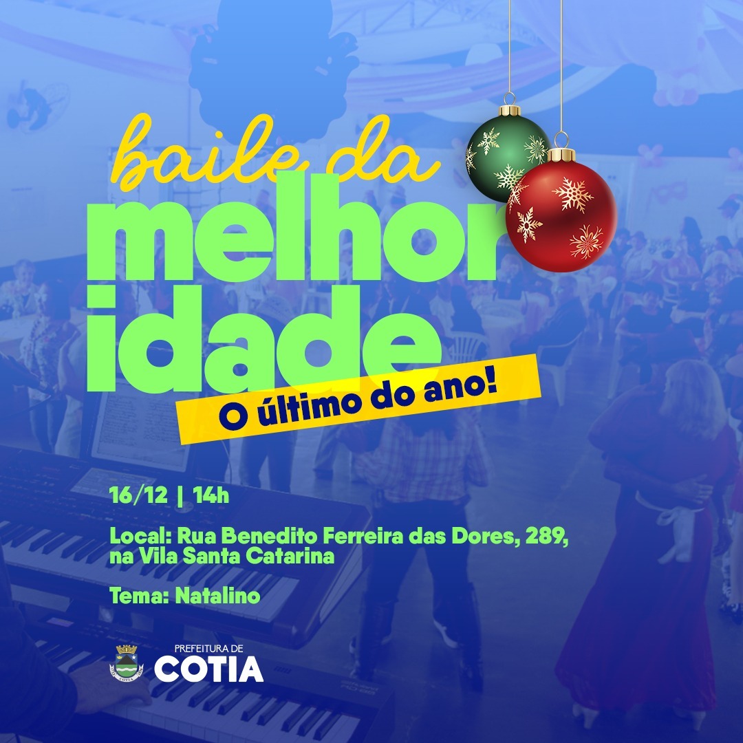 <strong>O clima de Natal invadirá o Baile da 3ª Idade na sexta, 16</strong>
