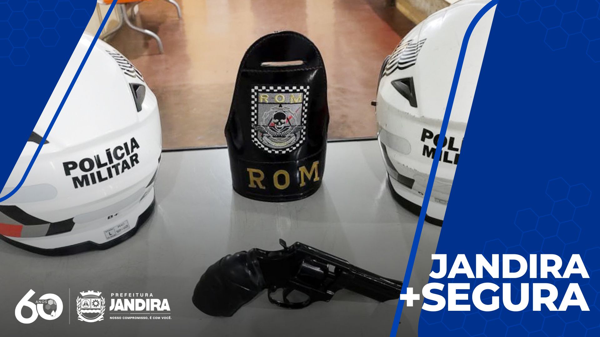 Jandira +Segura: GCM e PM detêm arma de fogo ilegal