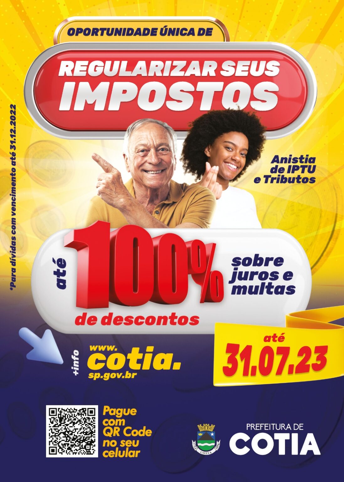 Prefeitura de Cotia lança anistia de juros e multas para impostos atrasados