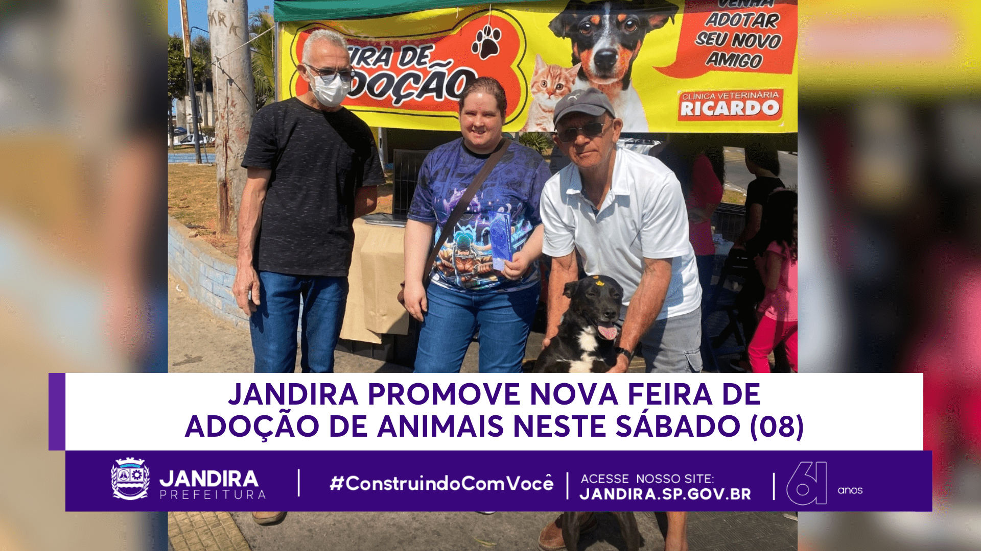 Jandira promove nova feira de adoção de animais neste sábado (08)