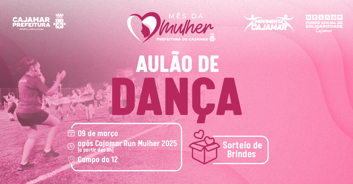 Aulão de dança especial celebra o Mês da Mulher em Cajamar!