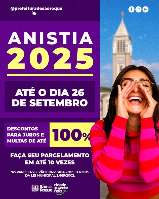 Anistia tributária acontece até 26 de setembro
